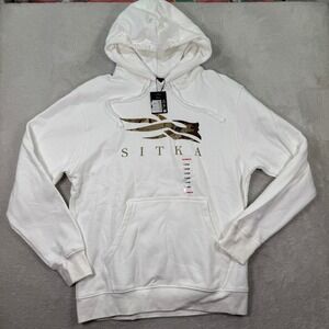 NEW SITKA Icon Optifade Pullover Hoodie White Waterfowl Men Large Casual Stretch